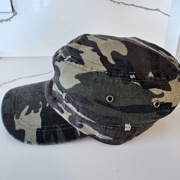 David And Young Cadet Army Cap in Distressed Camo - One Size - Picture 2 of 6